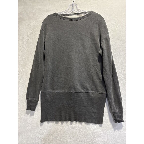 Wilt Women's Long Sleeve Distressed Neckline Pullover Top Grey Size Medium Boho - Picture 8 of 16
